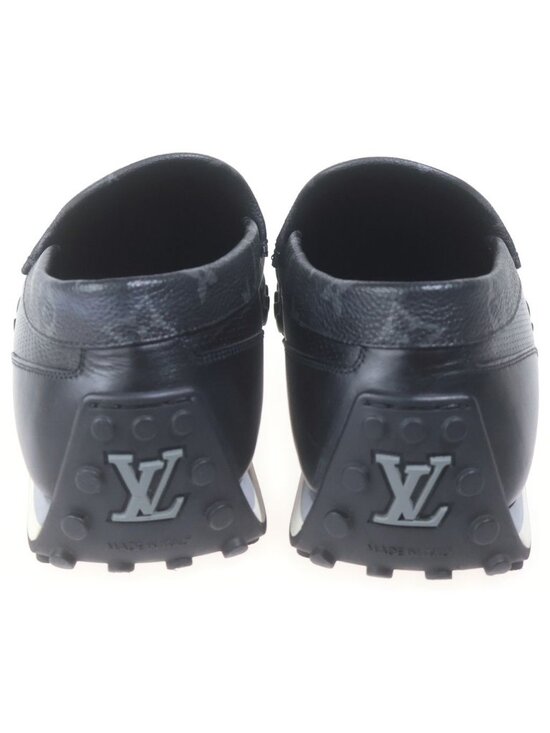 Louis Vuitton LV Leather Loafers Driving Shoes Moccasins Logo Black main image 4
